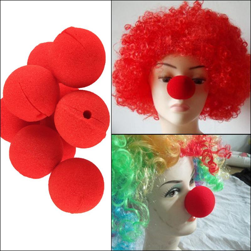 10Pcs Adorable Red Ball Sponge Clown Nose for Party Wedding Decoration Christmas Halloween Costume Magic Dress Accessories
