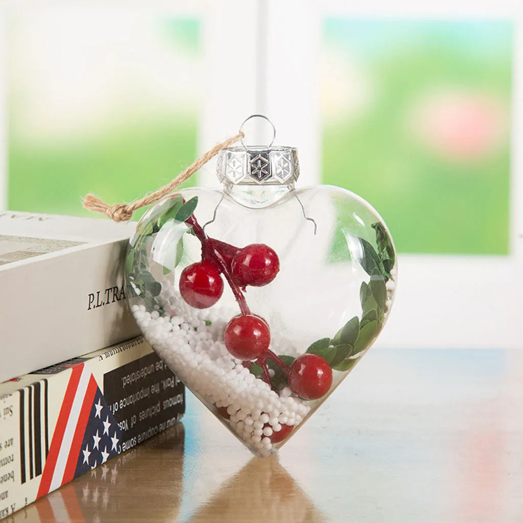 Liebe transparente frohe Weihnachtskugel Weihnachtsschmuck