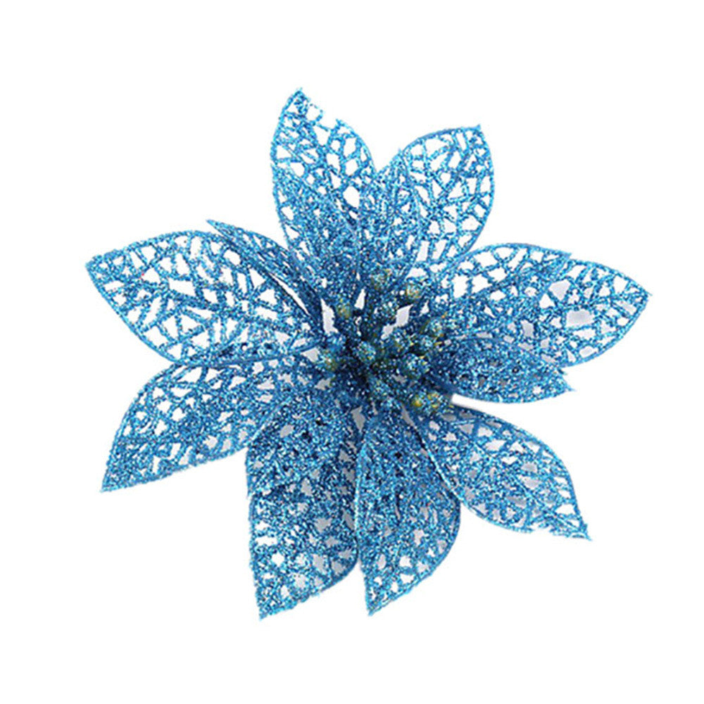 Weihnachtsbaum Weihnachtssimulation Blume Weihnachtsschmuck Baum Hängende Verzierung PVC Weihnachtsbaumschmuck für Zuhause S520 