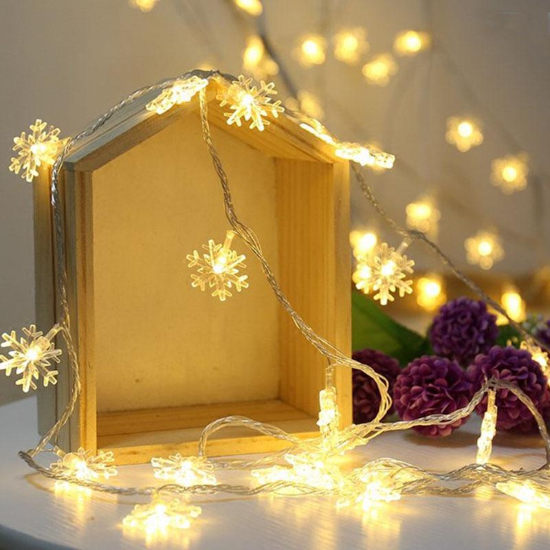 Weihnachten Schneeflocke Lichter Weihnachtsbaum Dekorationen