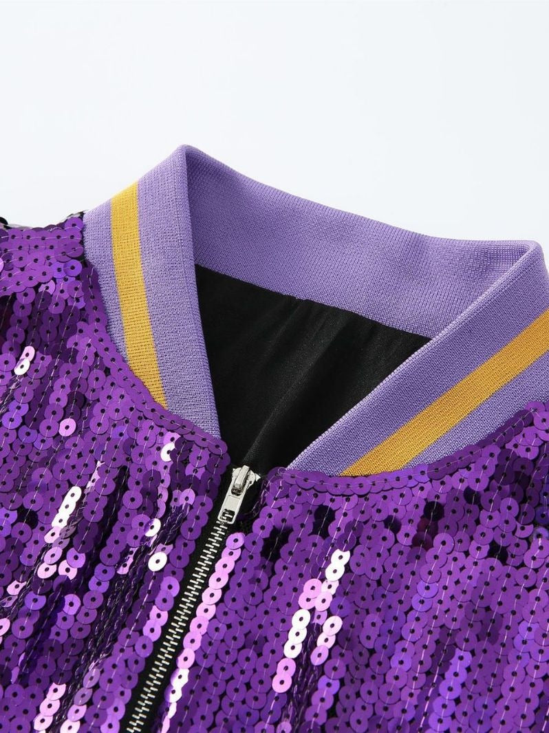 Pearl baseball suit carnival jacket sequin jacket