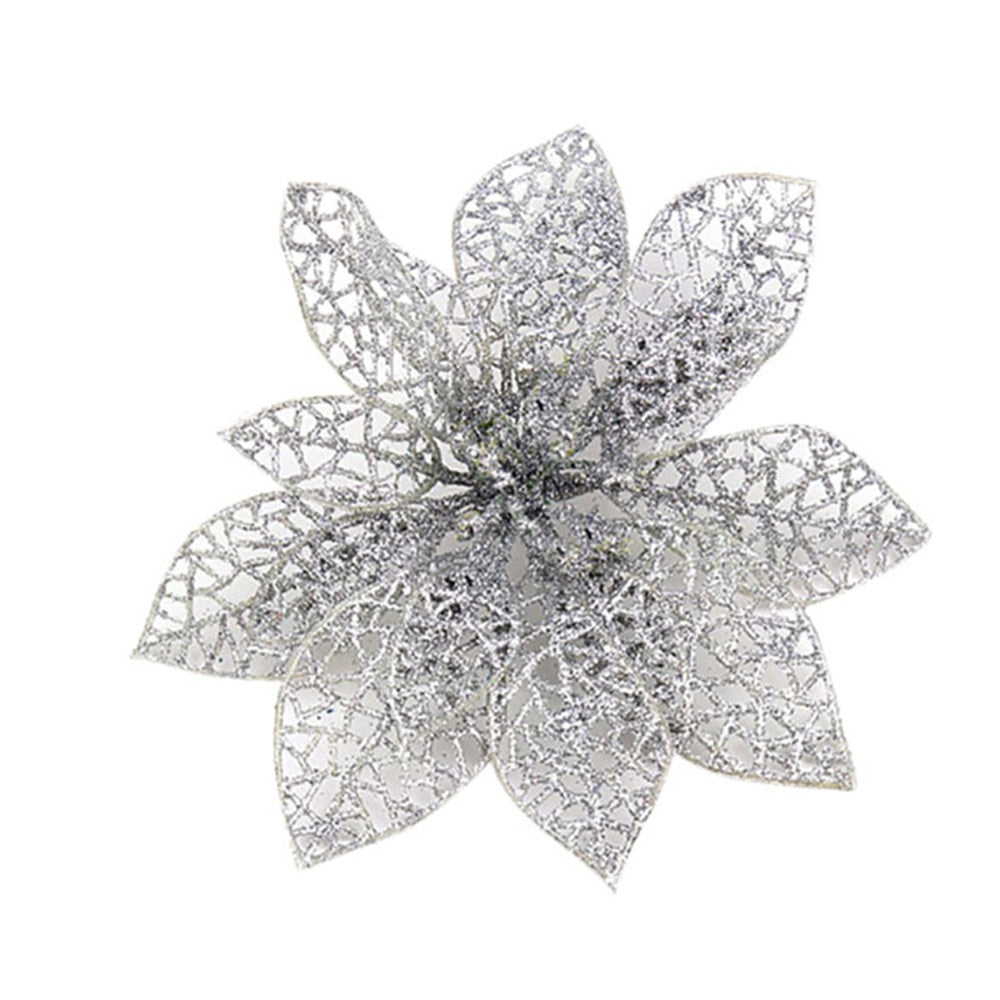 Weihnachtsbaum Weihnachtssimulation Blume Weihnachtsschmuck Baum Hängende Verzierung PVC Weihnachtsbaumschmuck für Zuhause S520 