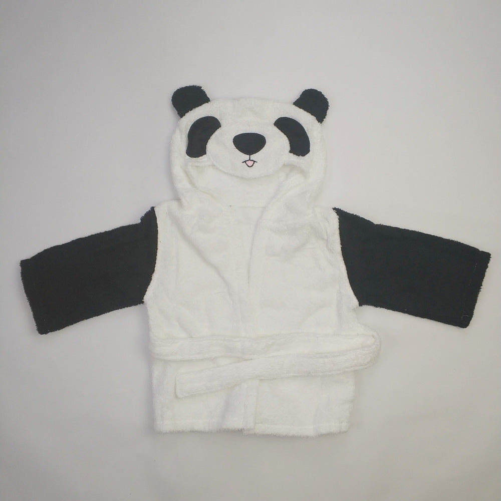 Kinder Strickjacke mit Kapuze Tier Bademantel Baby Home Kleidung Baumwolle Handtuch Material Baby saugfähiges Badetuch 