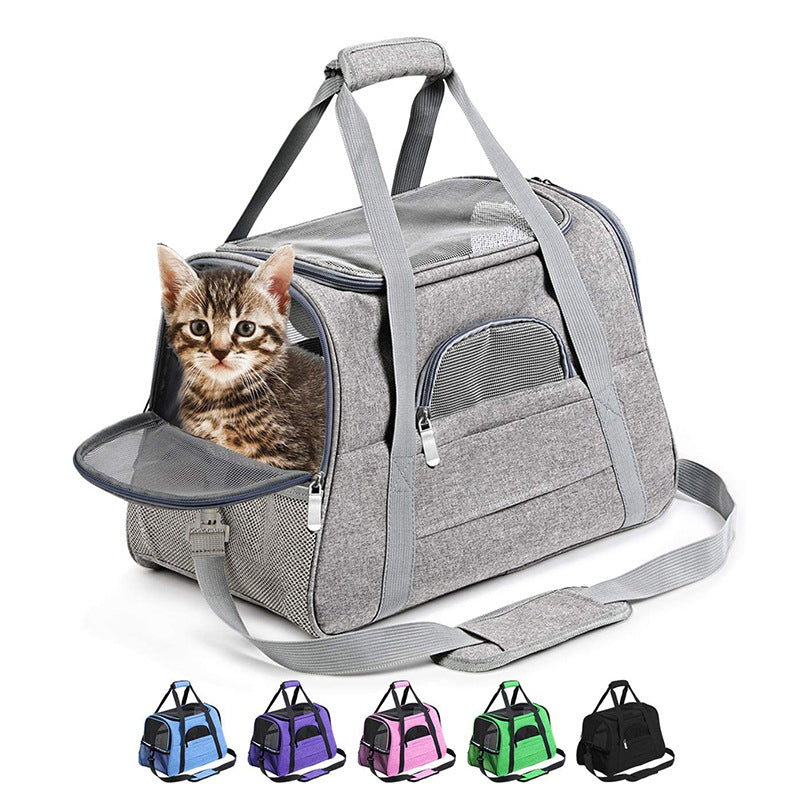 Haustiertasche, tragbarer Katzenrucksack, einfache und atmungsaktive Haustiertasche, Umhängetasche für Haustiere, Haustier-Autotasche