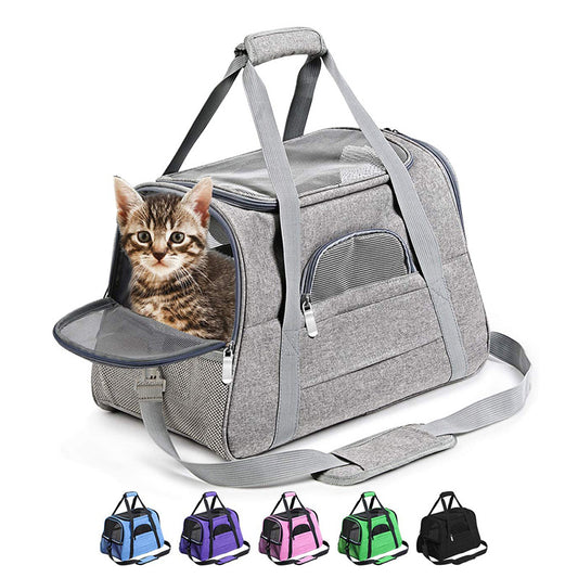 Haustiertasche, tragbarer Katzenrucksack, einfache und atmungsaktive Haustiertasche, Umhängetasche für Haustiere, Haustier-Autotasche