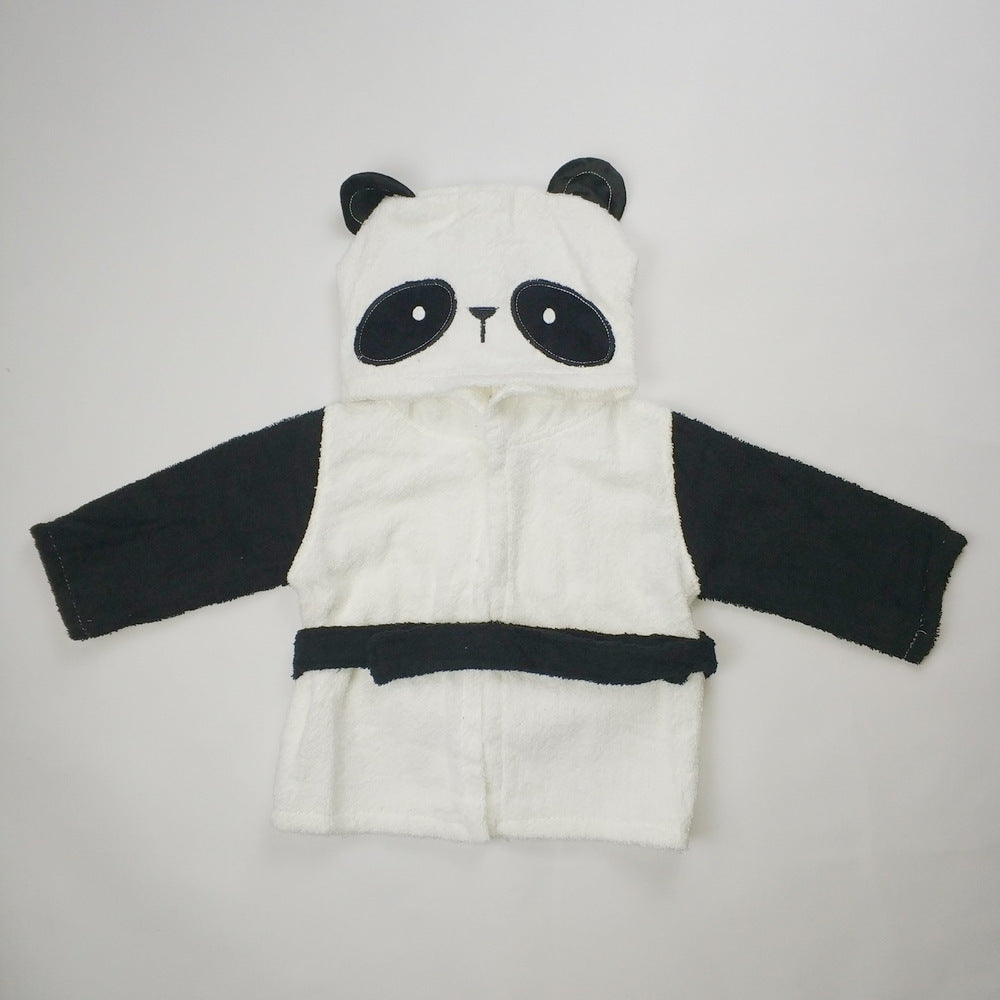 Kinder Strickjacke mit Kapuze Tier Bademantel Baby Home Kleidung Baumwolle Handtuch Material Baby saugfähiges Badetuch 