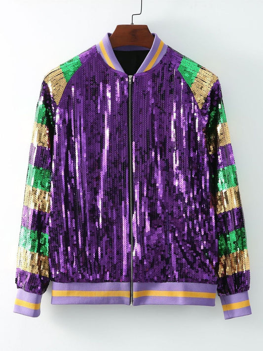 Pearl baseball suit carnival jacket sequin jacket