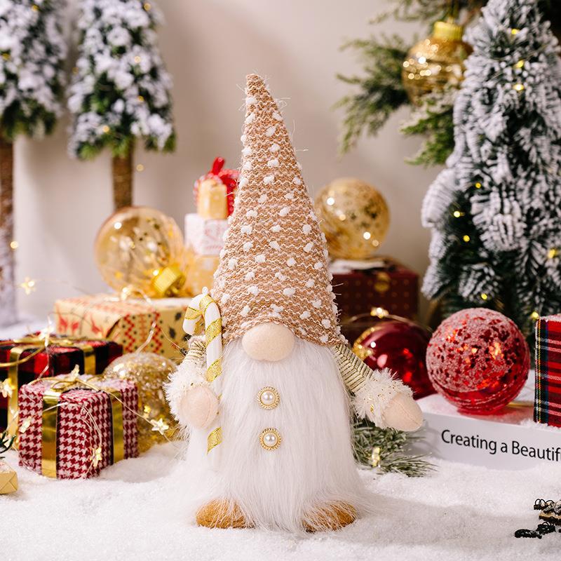 Weihnachts-Pailletten-Puppe ohne Gesicht mit Lichtern Rudolph-Puppe 