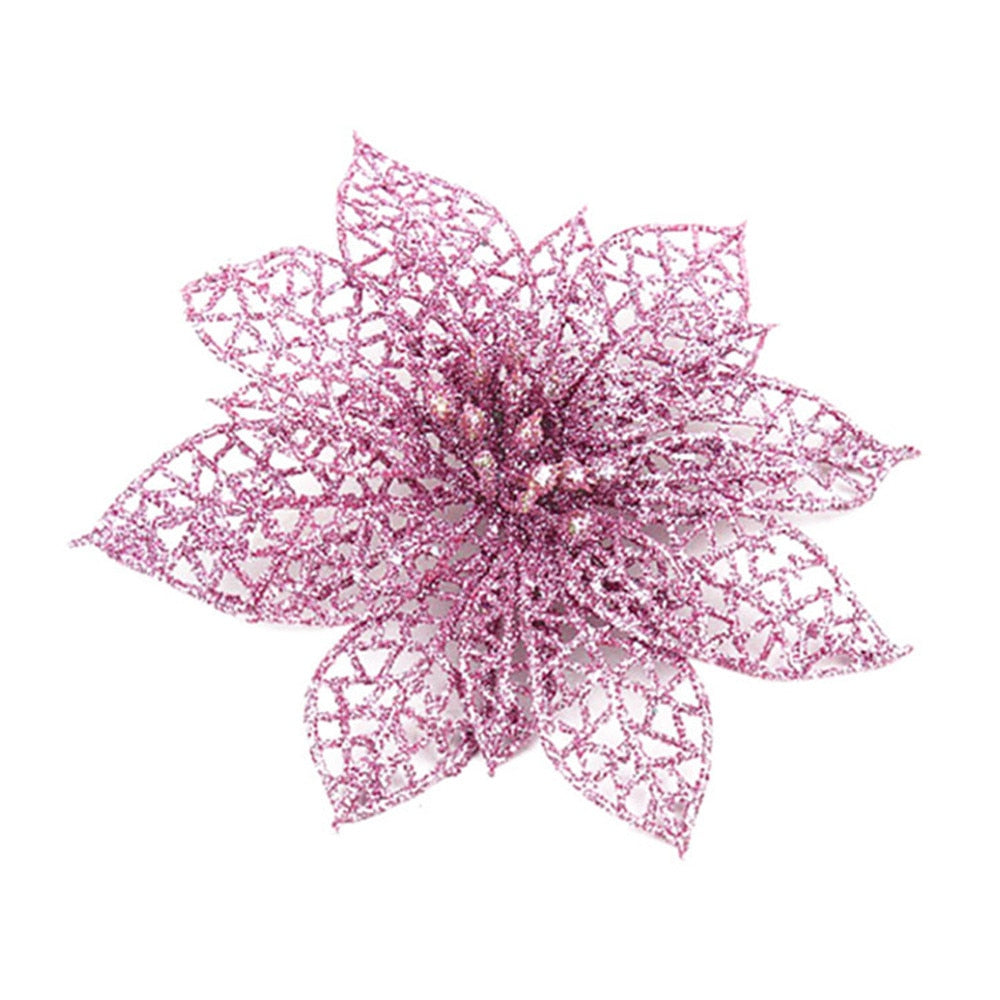 Weihnachtsbaum Weihnachtssimulation Blume Weihnachtsschmuck Baum Hängende Verzierung PVC Weihnachtsbaumschmuck für Zuhause S520 