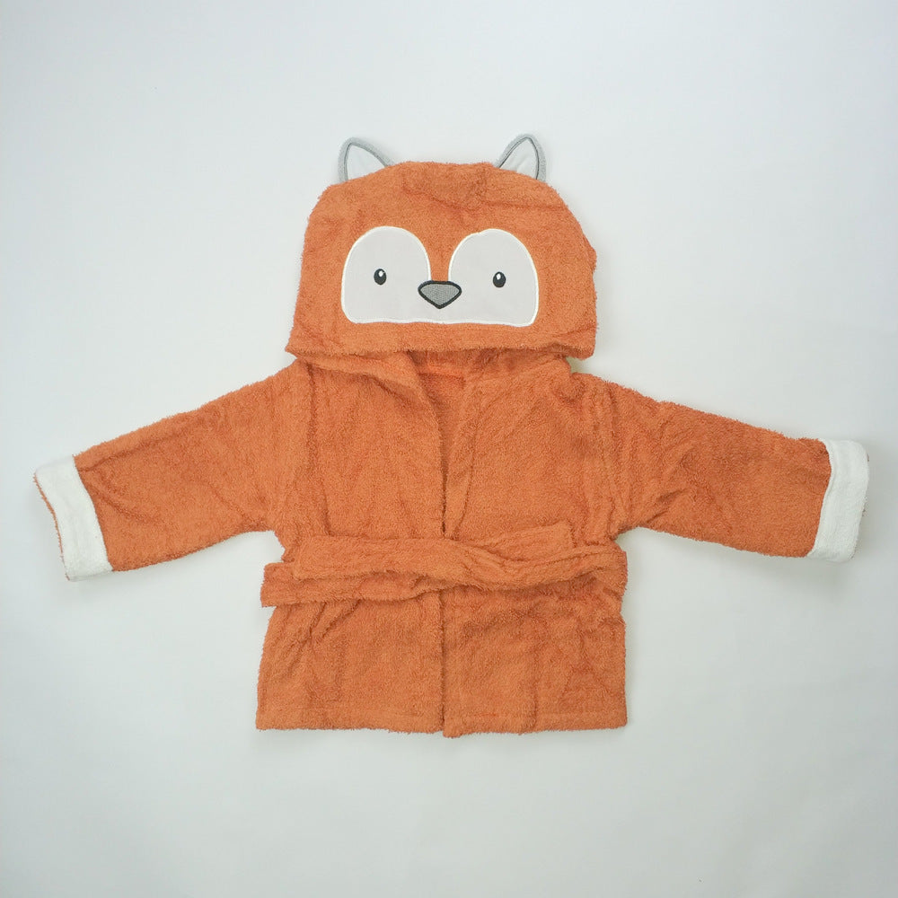 Kinder Strickjacke mit Kapuze Tier Bademantel Baby Home Kleidung Baumwolle Handtuch Material Baby saugfähiges Badetuch 