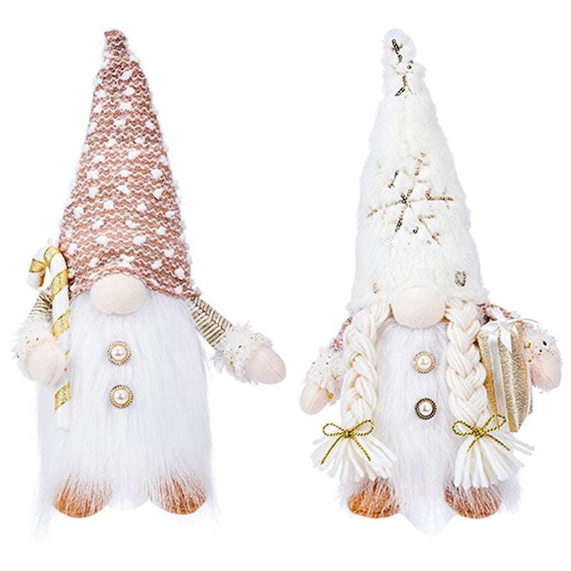 Weihnachts-Pailletten-Puppe ohne Gesicht mit Lichtern Rudolph-Puppe 