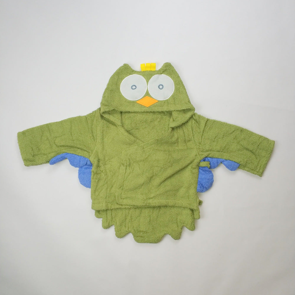 Kinder Strickjacke mit Kapuze Tier Bademantel Baby Home Kleidung Baumwolle Handtuch Material Baby saugfähiges Badetuch 