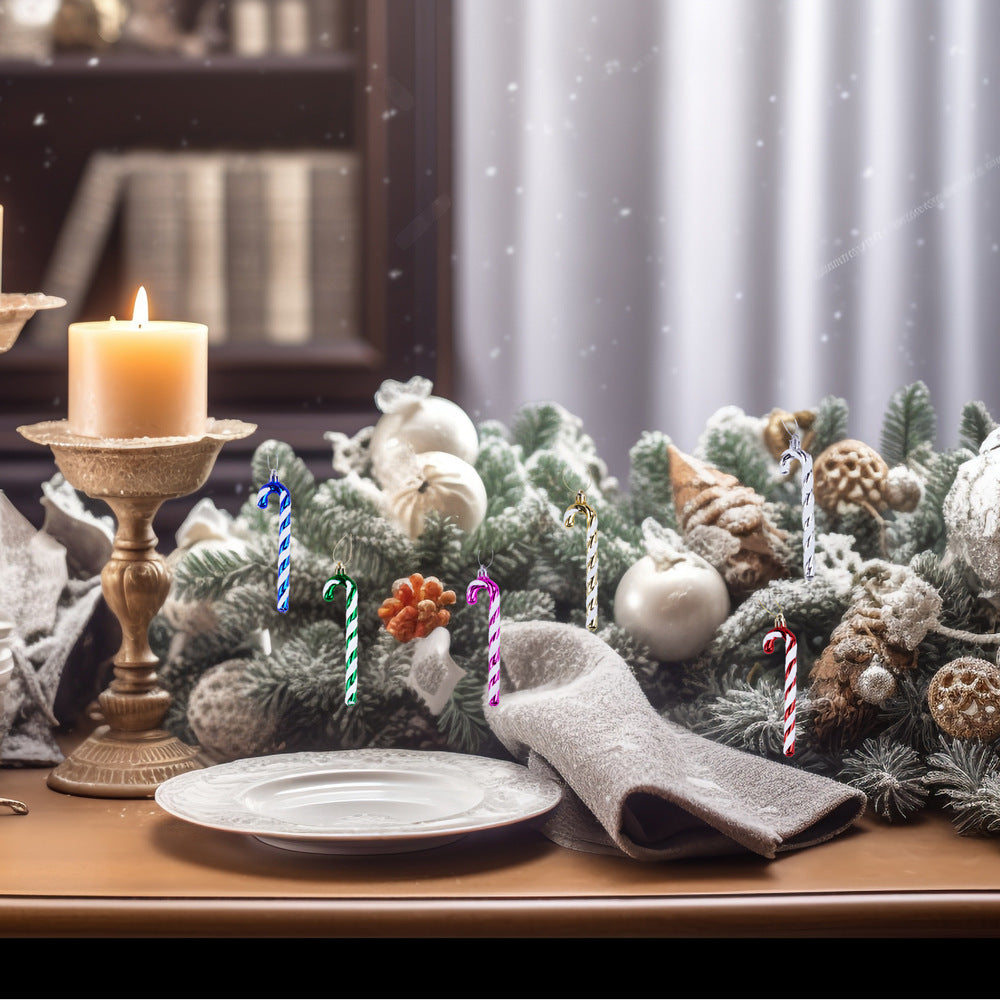 Christbaumschmuck, Weihnachtsschmuck, Weihnachtskugeln, 12 cm große Krücken 