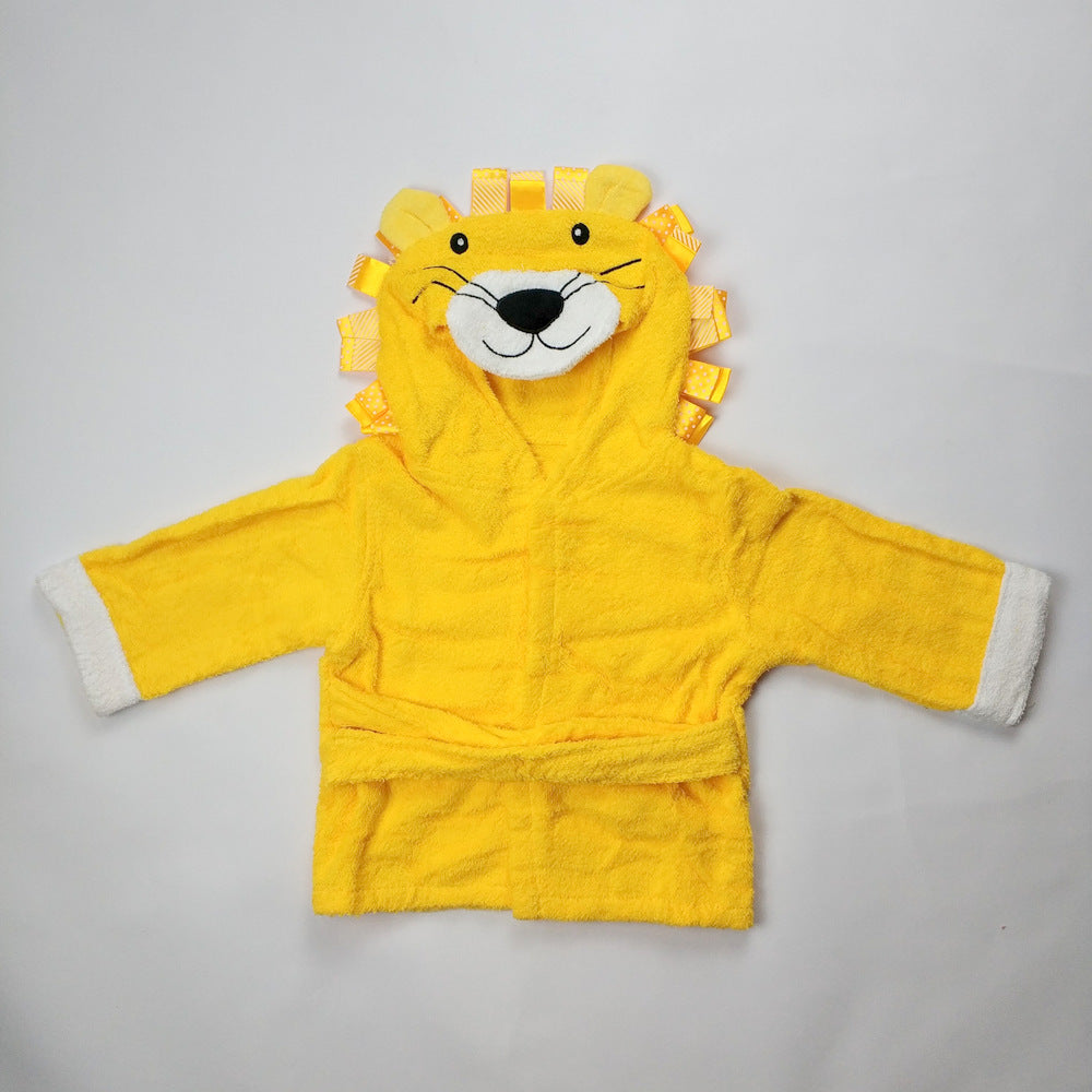Kinder Strickjacke mit Kapuze Tier Bademantel Baby Home Kleidung Baumwolle Handtuch Material Baby saugfähiges Badetuch 