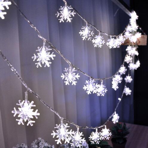 Weihnachten Schneeflocke Lichter Weihnachtsbaum Dekorationen