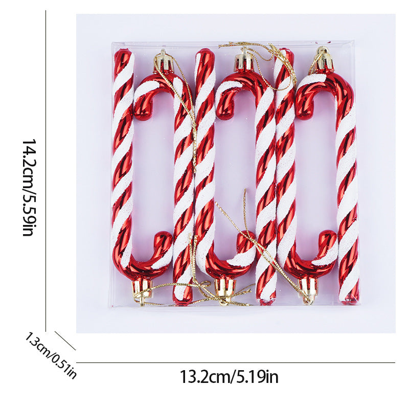 Christbaumschmuck, Weihnachtsschmuck, Weihnachtskugeln, 12 cm große Krücken 