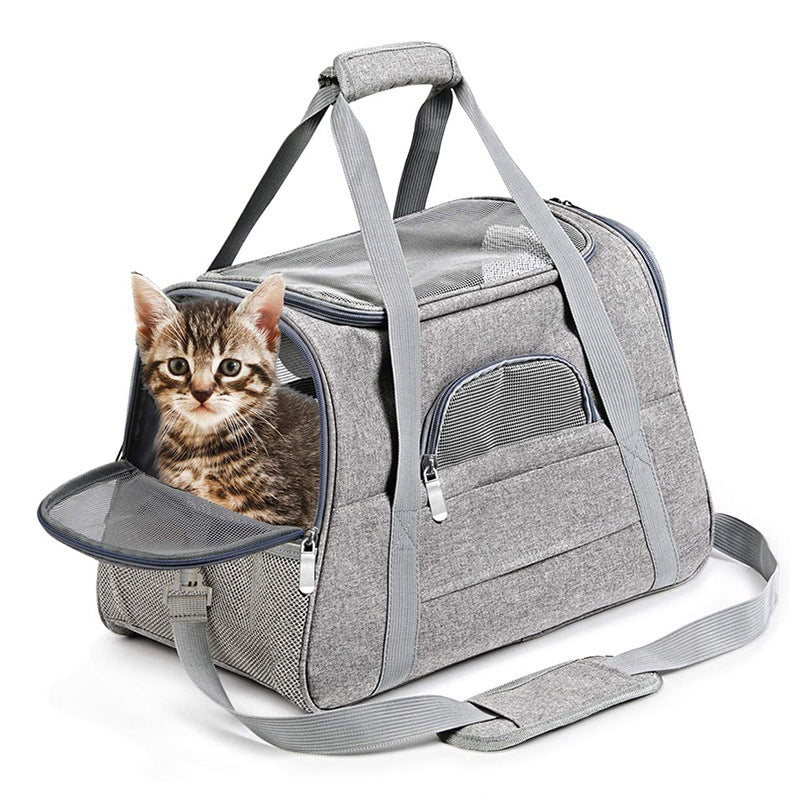 Haustiertasche, tragbarer Katzenrucksack, einfache und atmungsaktive Haustiertasche, Umhängetasche für Haustiere, Haustier-Autotasche