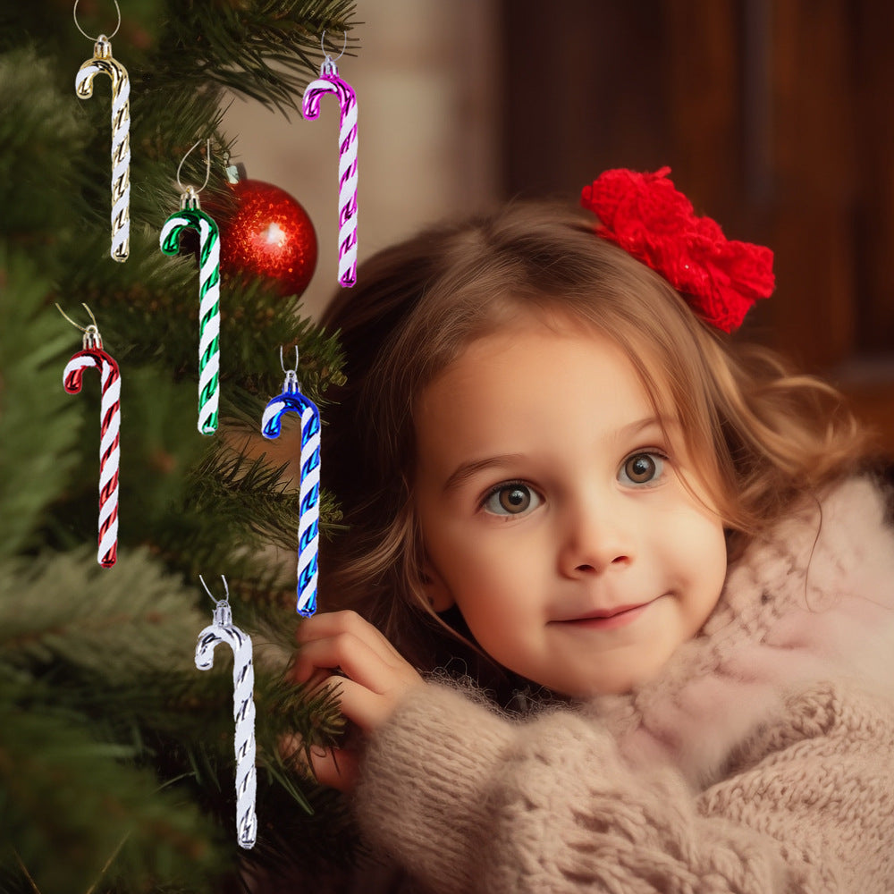 Christbaumschmuck, Weihnachtsschmuck, Weihnachtskugeln, 12 cm große Krücken 