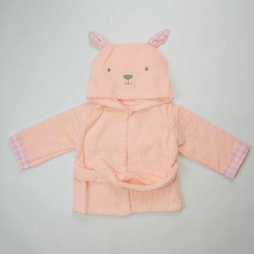 Kinder Strickjacke mit Kapuze Tier Bademantel Baby Home Kleidung Baumwolle Handtuch Material Baby saugfähiges Badetuch 