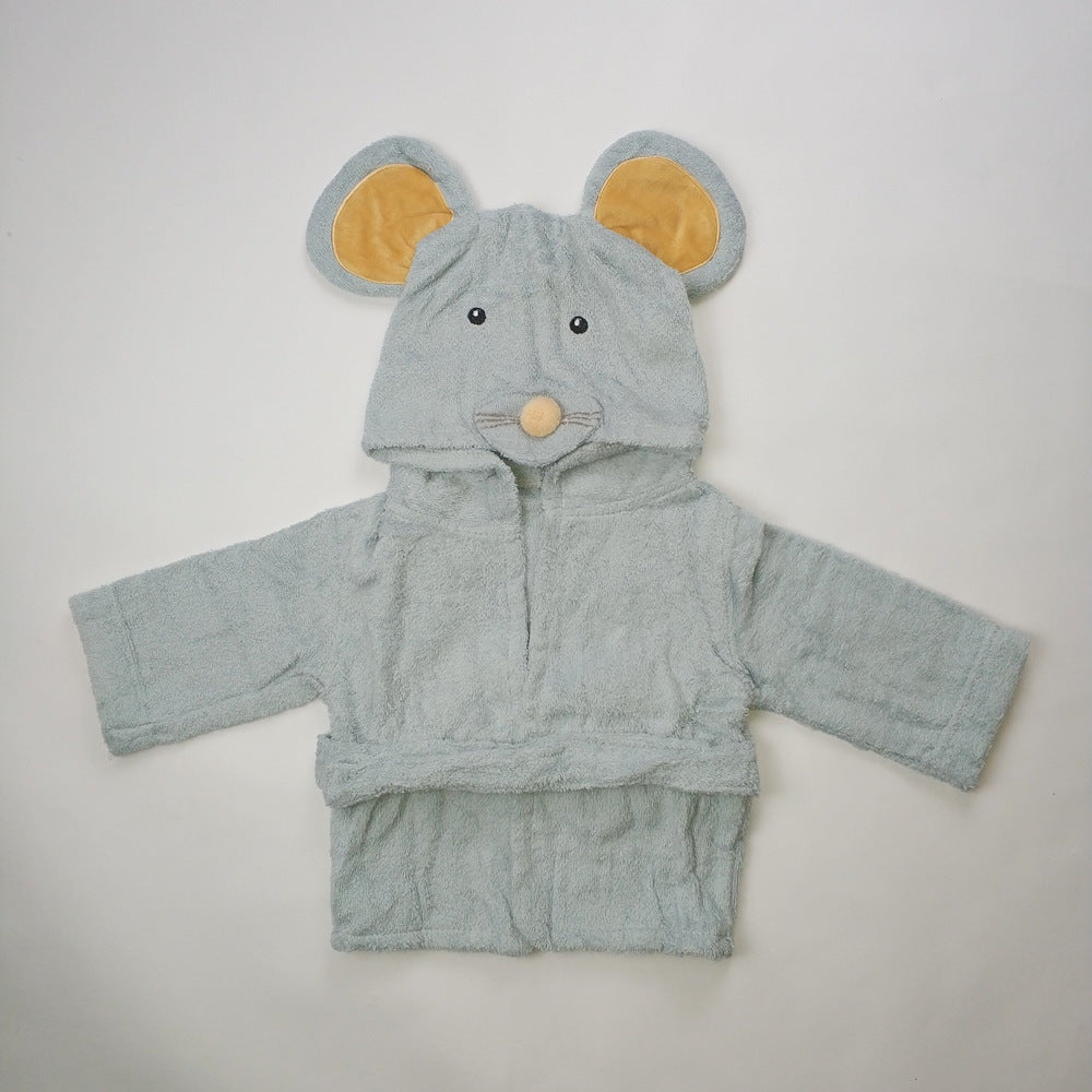 Kinder Strickjacke mit Kapuze Tier Bademantel Baby Home Kleidung Baumwolle Handtuch Material Baby saugfähiges Badetuch 