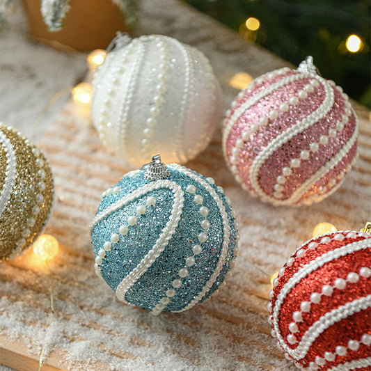 Weihnachtskugel, Christbaumschmuck, farbige Kugel, rosa Kugel, Weihnachtsschmuck zum Aufhängen, 8cm Weihnachtsdeko Anhänger