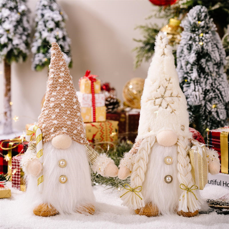Weihnachts-Pailletten-Puppe ohne Gesicht mit Lichtern Rudolph-Puppe 