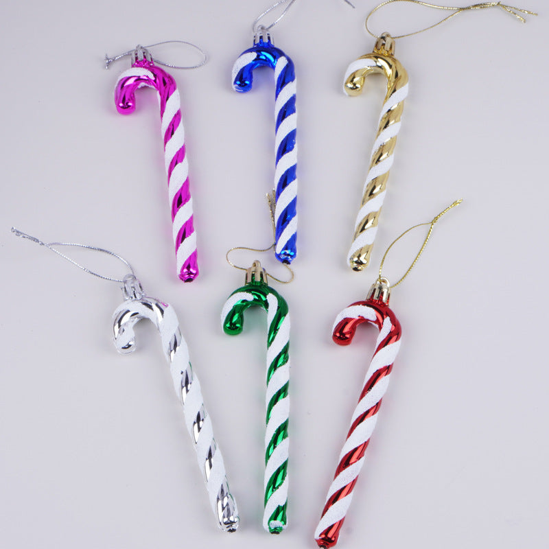Christbaumschmuck, Weihnachtsschmuck, Weihnachtskugeln, 12 cm große Krücken 
