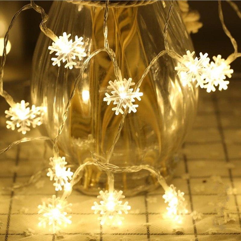 Weihnachten Schneeflocke Lichter Weihnachtsbaum Dekorationen