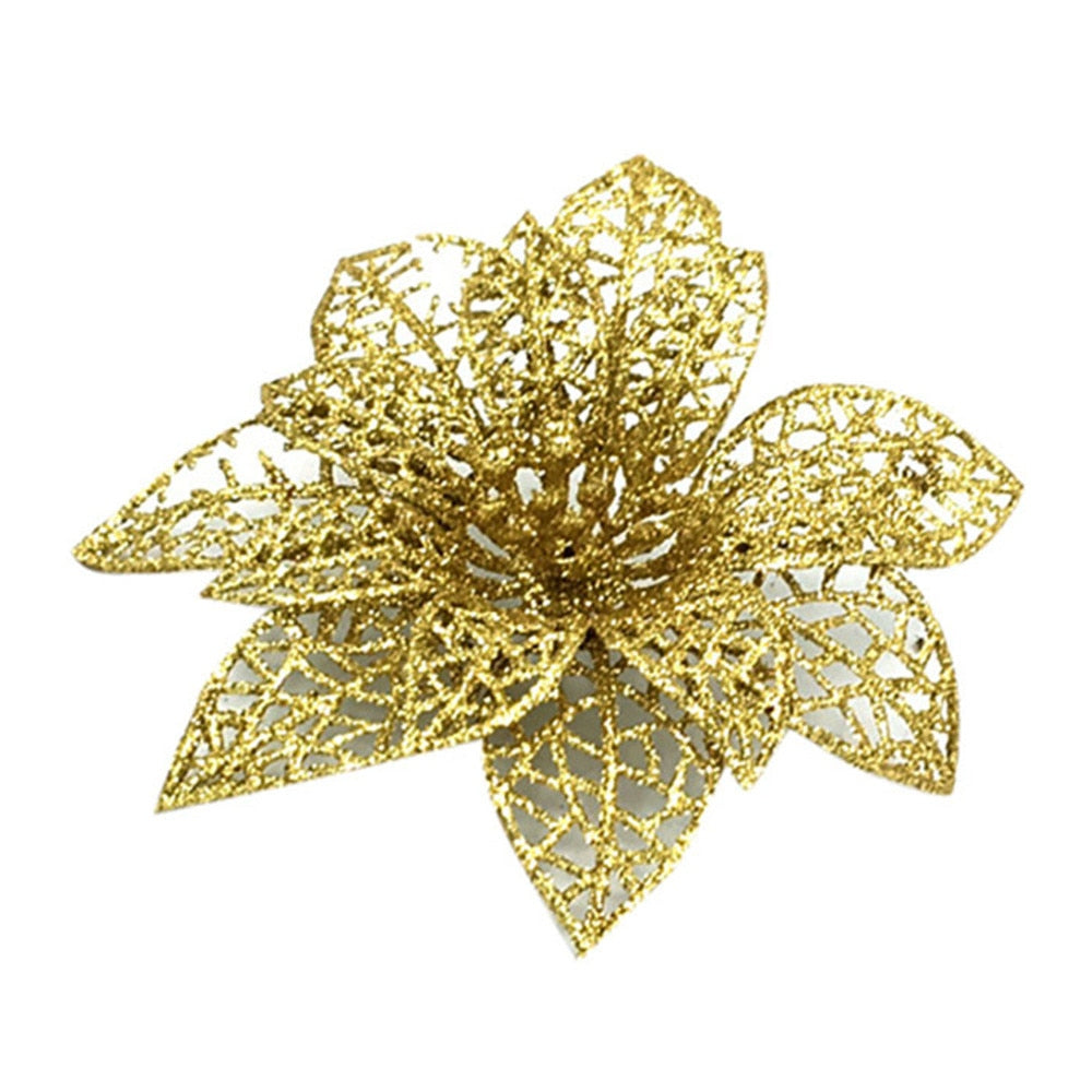Weihnachtsbaum Weihnachtssimulation Blume Weihnachtsschmuck Baum Hängende Verzierung PVC Weihnachtsbaumschmuck für Zuhause S520 