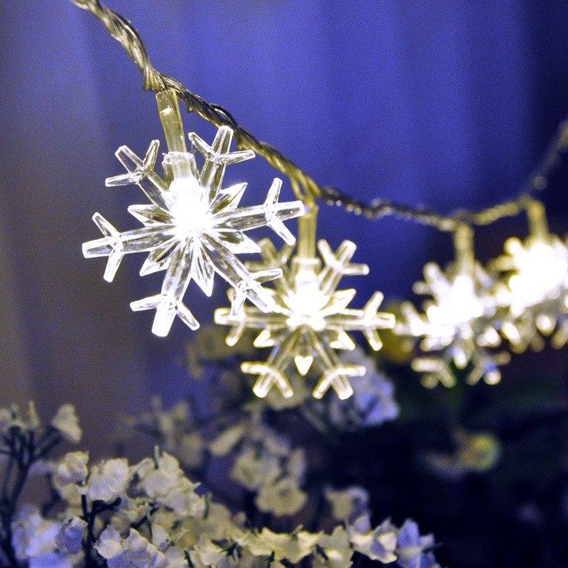 Weihnachten Schneeflocke Lichter Weihnachtsbaum Dekorationen