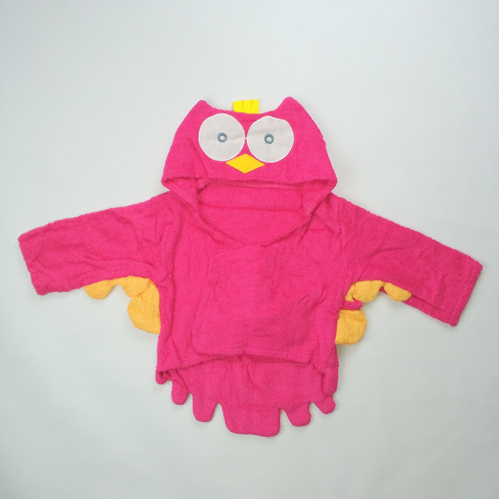 Kinder Strickjacke mit Kapuze Tier Bademantel Baby Home Kleidung Baumwolle Handtuch Material Baby saugfähiges Badetuch 
