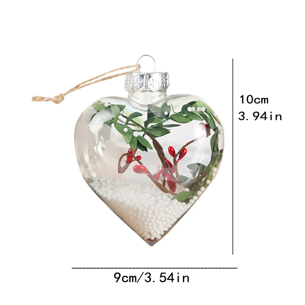 Liebe transparente frohe Weihnachtskugel Weihnachtsschmuck