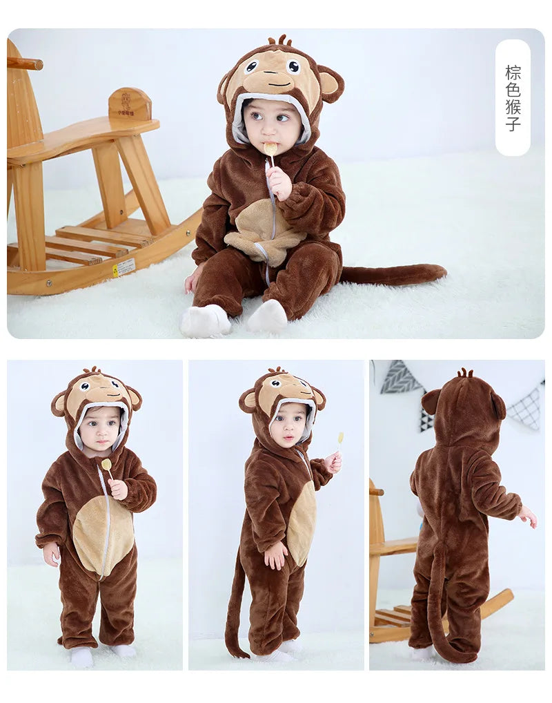 Baby Rompers Toddler Animal Jumpsuit Infant Clothes Pyjamas Kids