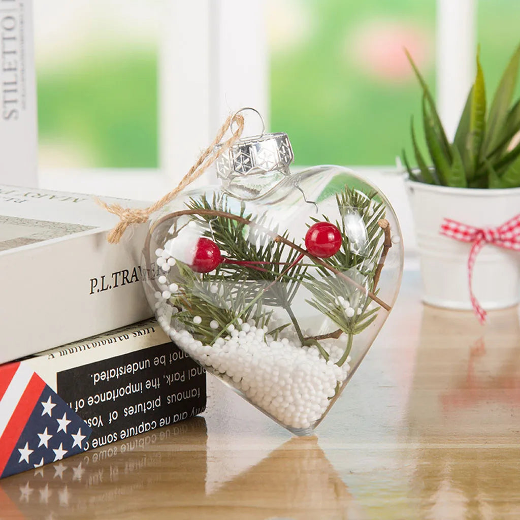 Liebe transparente frohe Weihnachtskugel Weihnachtsschmuck