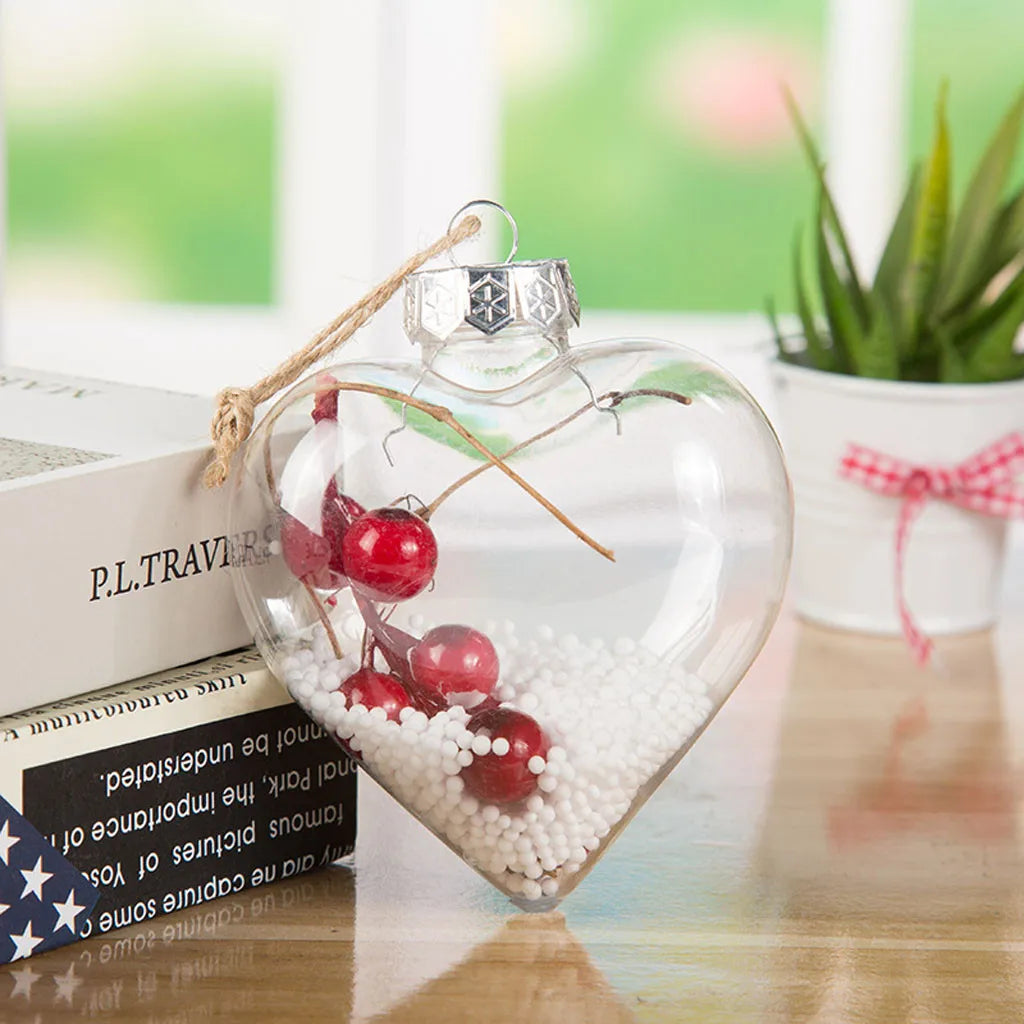 Liebe transparente frohe Weihnachtskugel Weihnachtsschmuck
